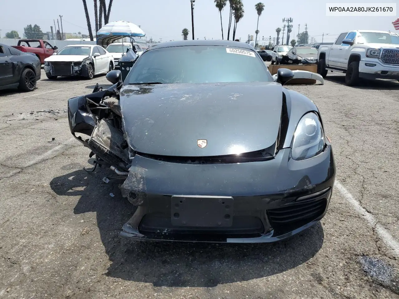 2018 Porsche Cayman VIN: WP0AA2A80JK261670 Lot: 60250575