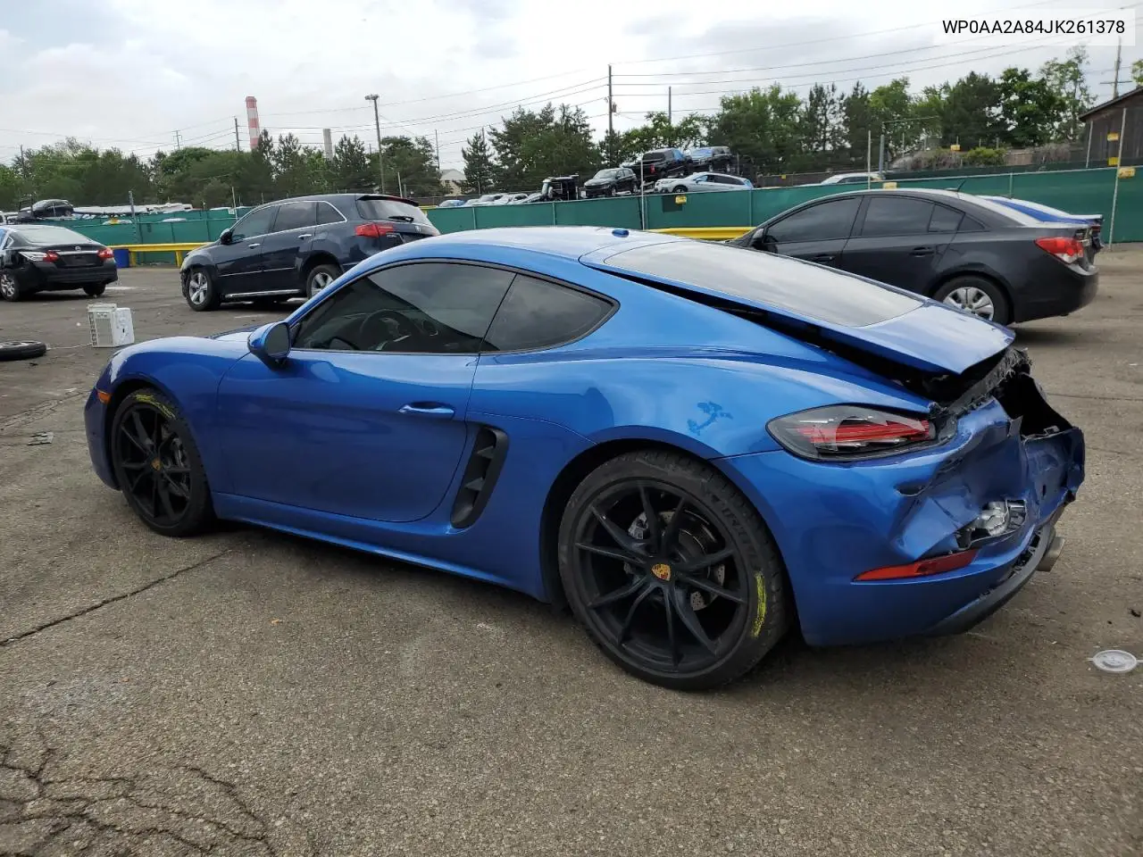 2018 Porsche Cayman VIN: WP0AA2A84JK261378 Lot: 61593055