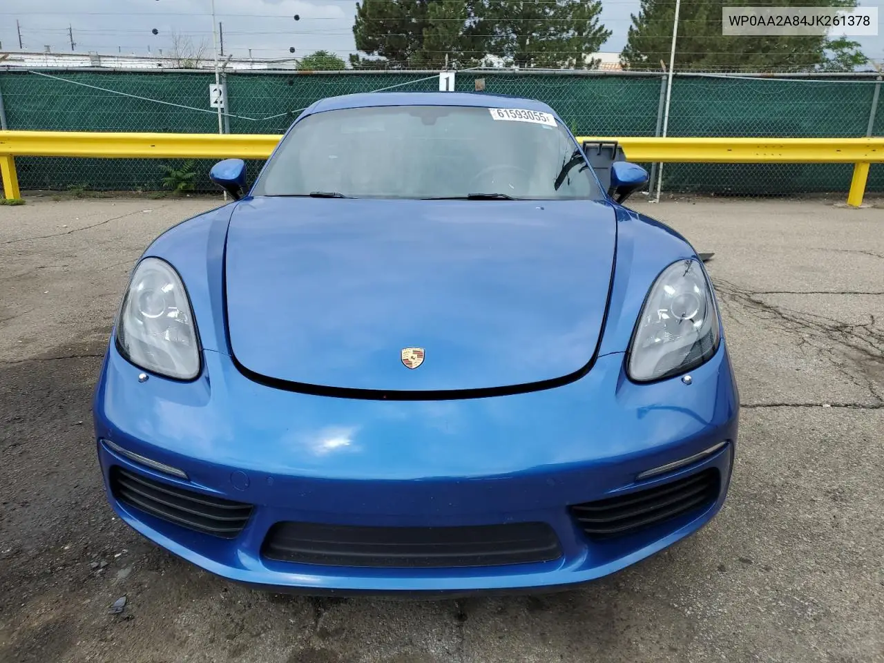 2018 Porsche Cayman VIN: WP0AA2A84JK261378 Lot: 61593055