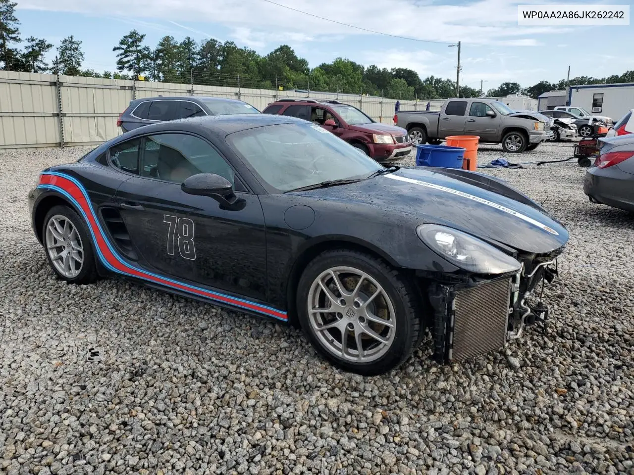 2018 Porsche Cayman VIN: WP0AA2A86JK262242 Lot: 62645915