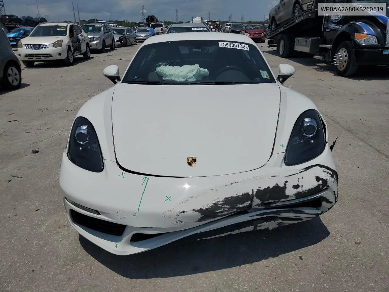 2019 Porsche Cayman Base VIN: WP0AA2A80KS260519 Lot: 59036735