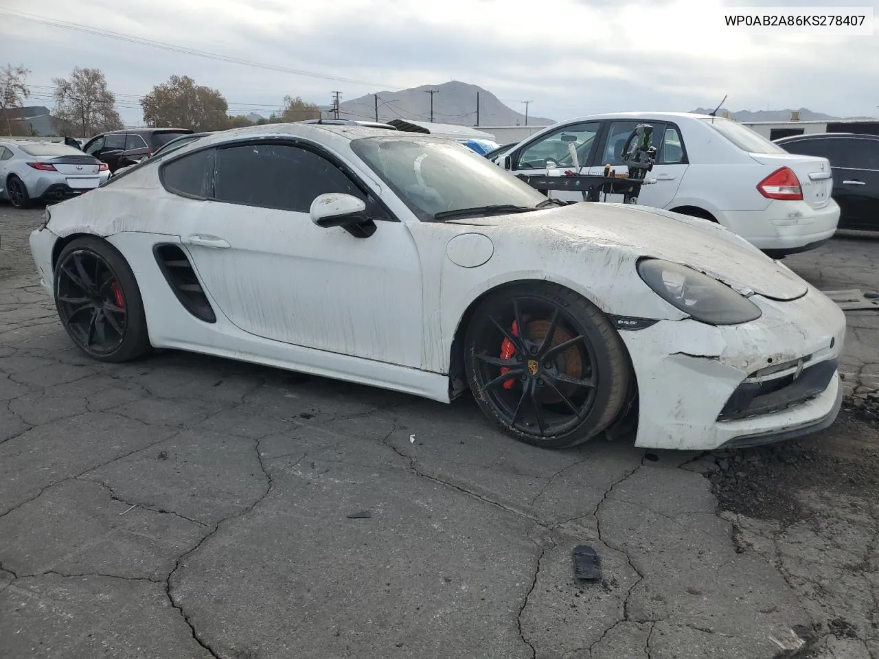 2019 Porsche Cayman S VIN: WP0AB2A86KS278407 Lot: 86694674