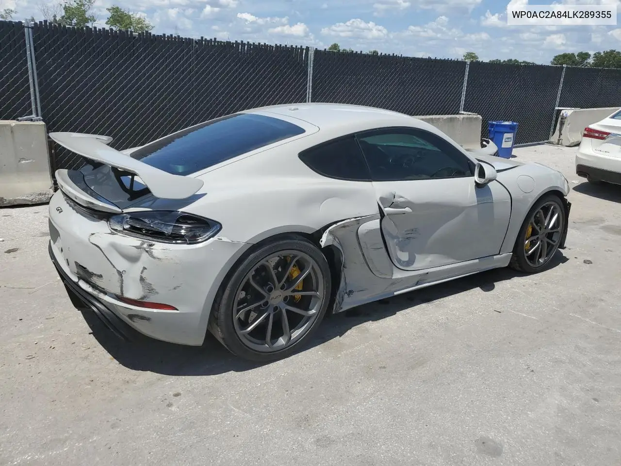 2020 Porsche Cayman Gt4 VIN: WP0AC2A84LK289355 Lot: 61329295