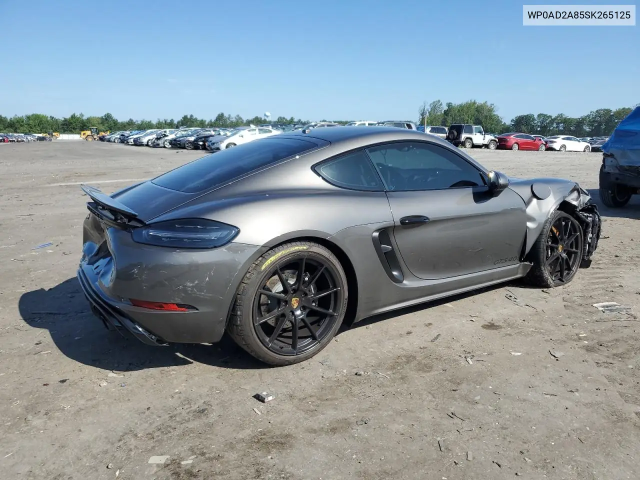 2025 Porsche Cayman Gts VIN: WP0AD2A85SK265125 Lot: 61669435
