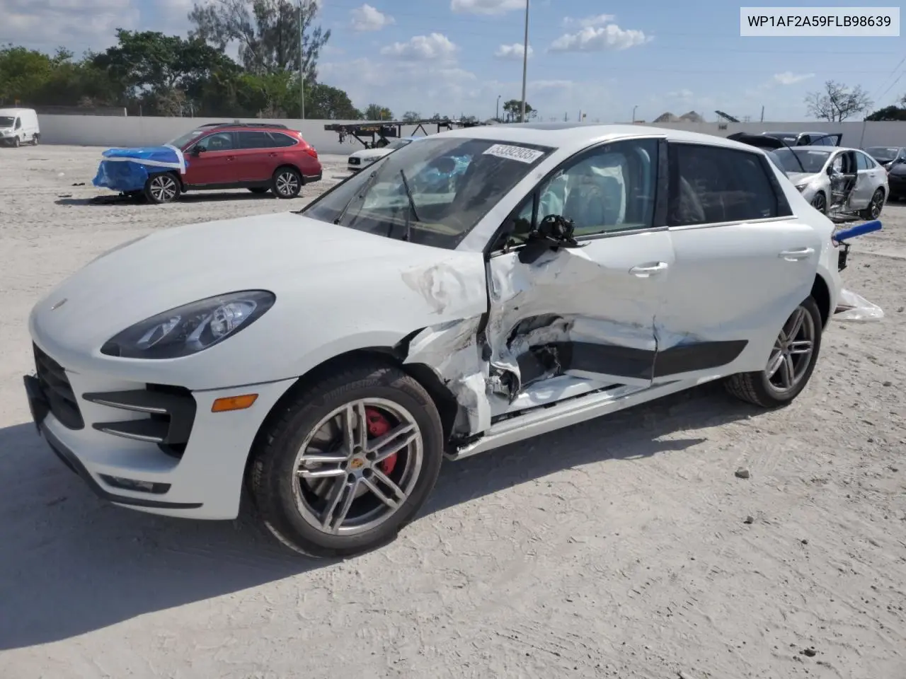 2015 Porsche Macan Turbo VIN: WP1AF2A59FLB98639 Lot: 53392935