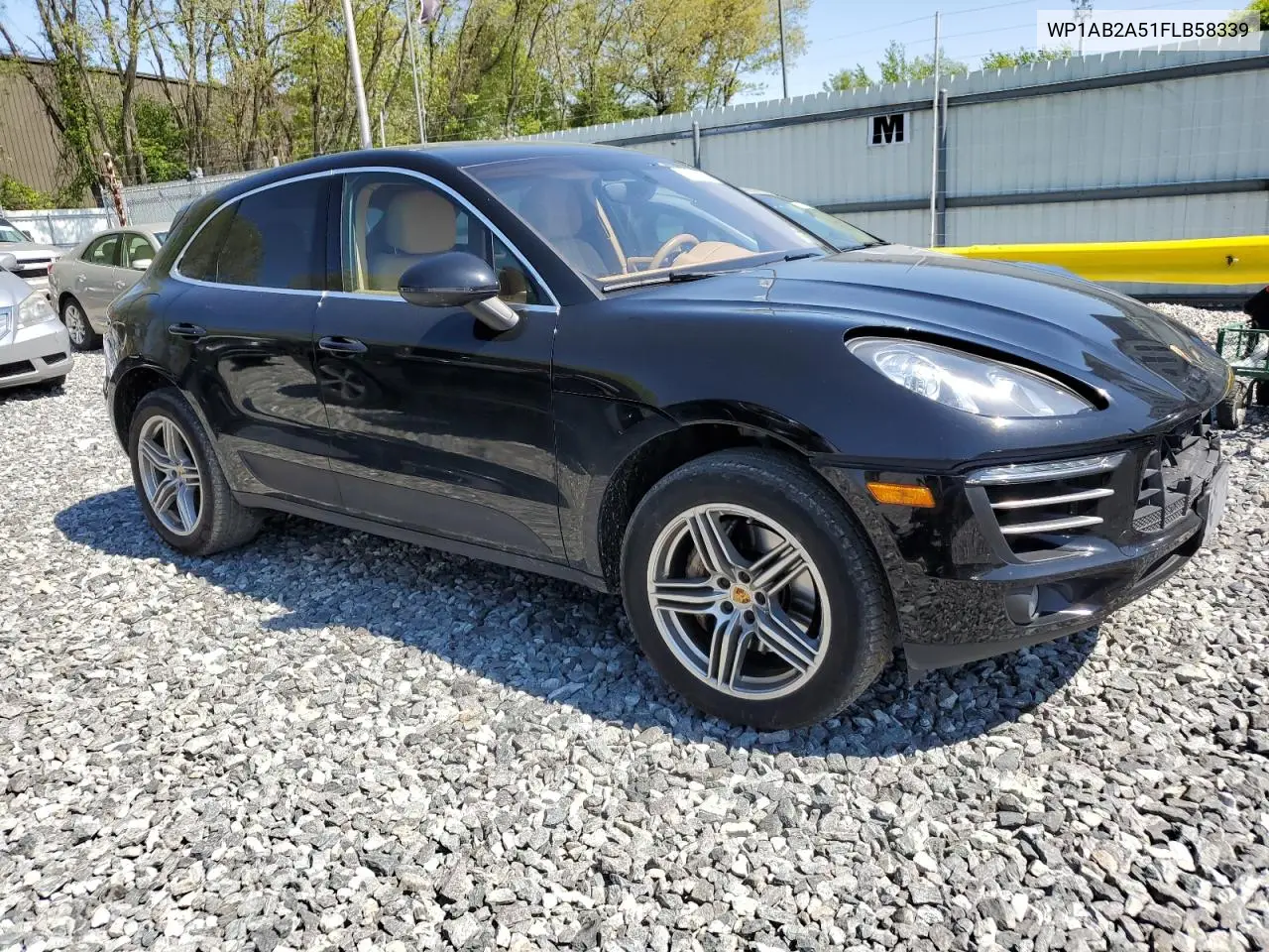 2015 Porsche Macan S VIN: WP1AB2A51FLB58339 Lot: 56342755