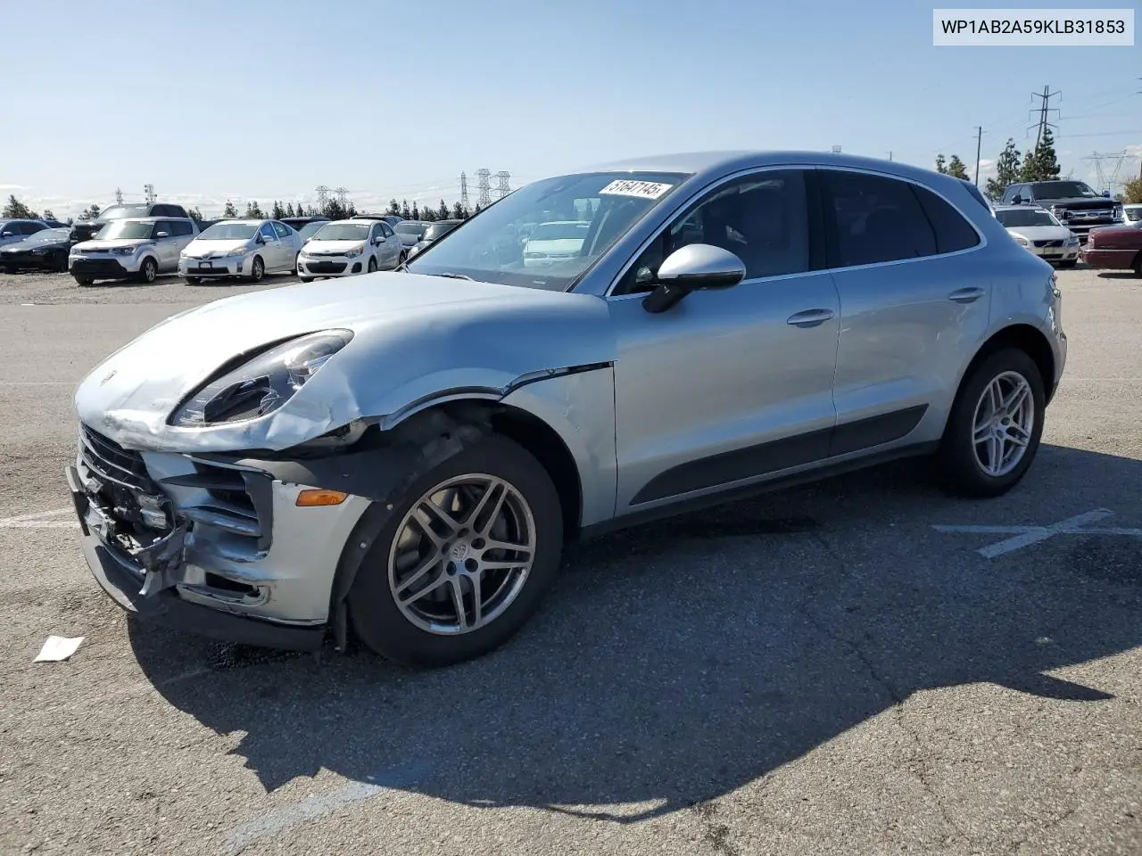 2019 Porsche Macan S VIN: WP1AB2A59KLB31853 Lot: 51647145