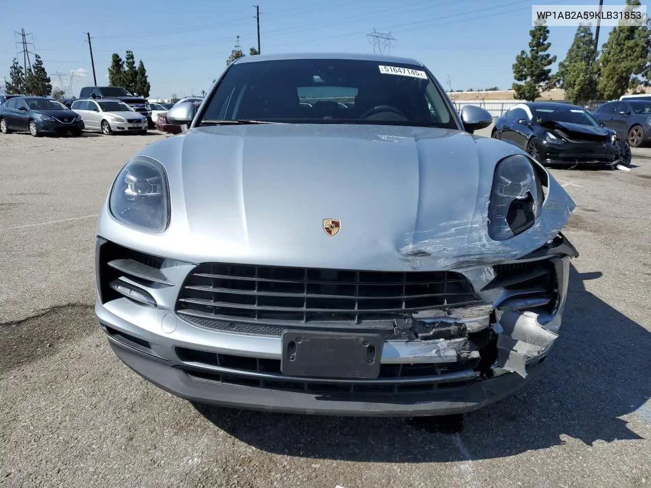 2019 Porsche Macan S VIN: WP1AB2A59KLB31853 Lot: 51647145