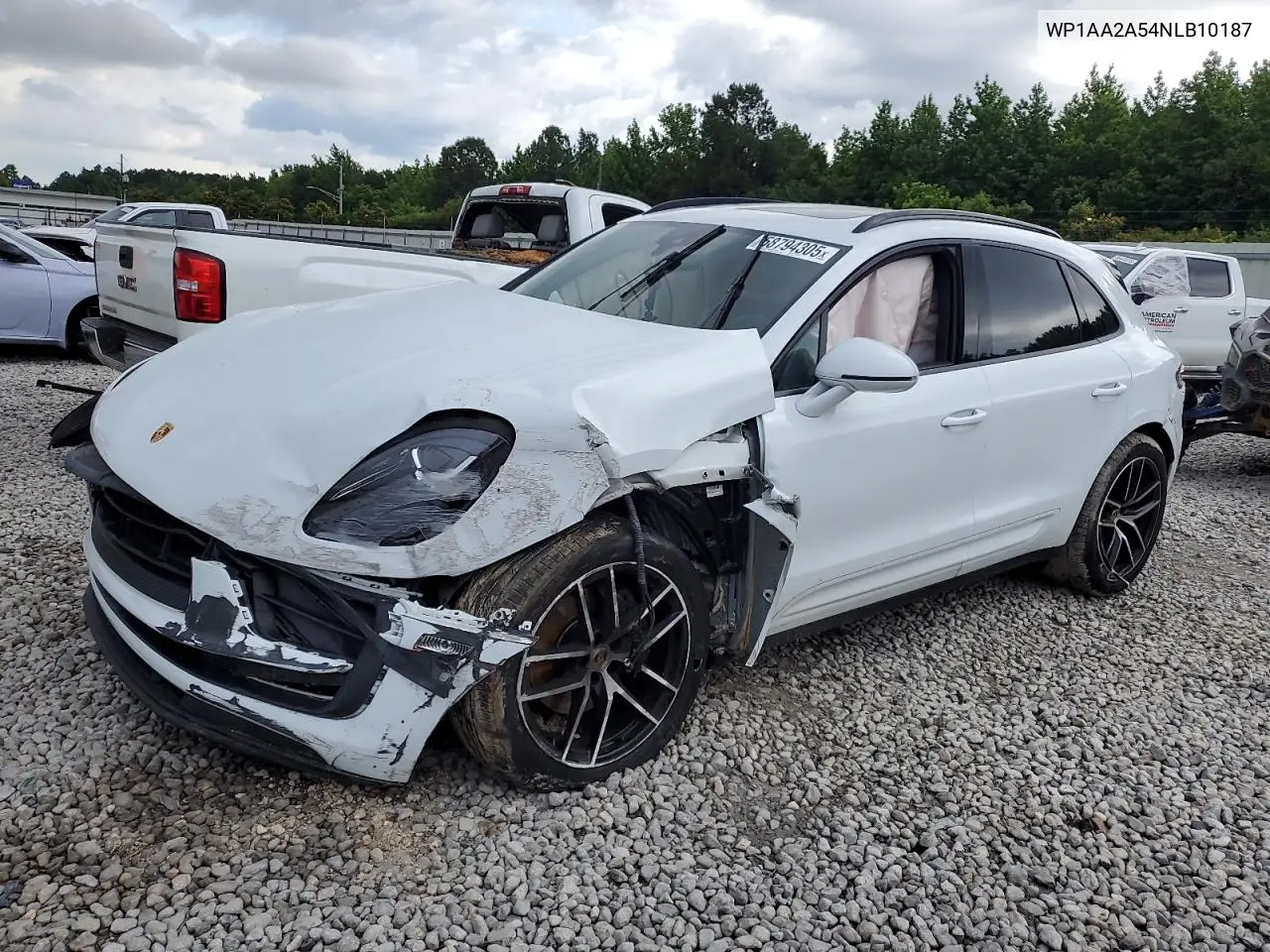 2022 Porsche Macan VIN: WP1AA2A54NLB10187 Lot: 58794305