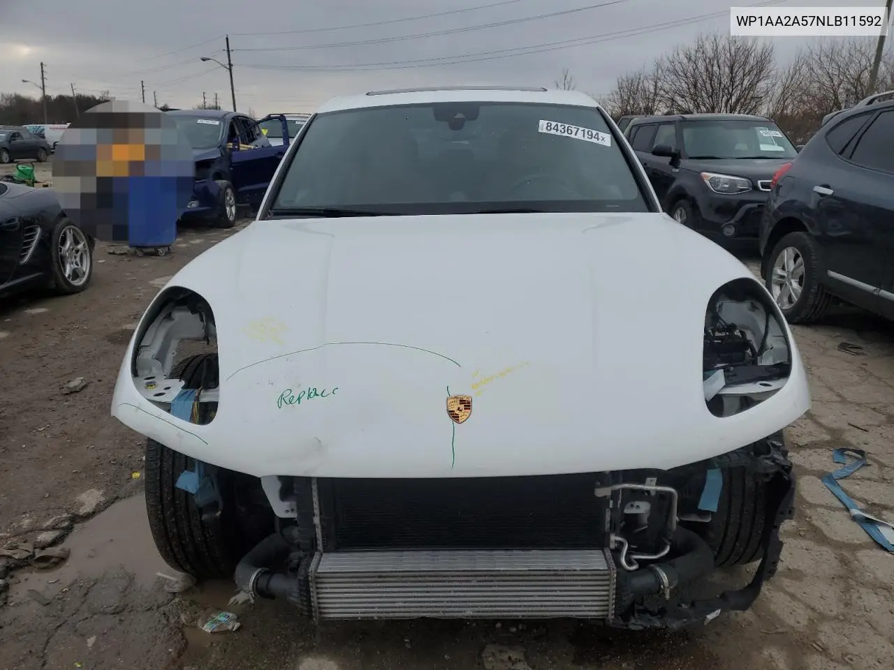 2022 Porsche Macan VIN: WP1AA2A57NLB11592 Lot: 84367194