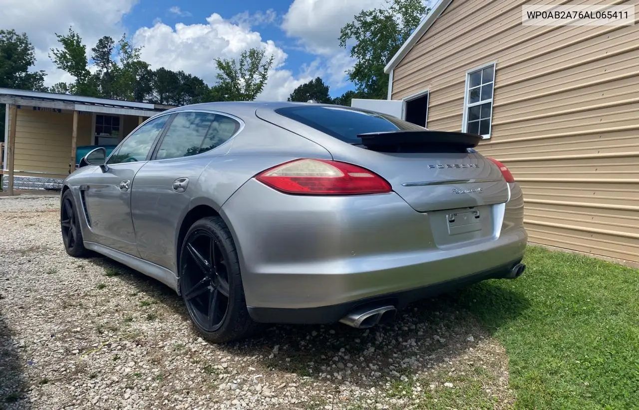 2010 Porsche Panamera S VIN: WP0AB2A76AL065411 Lot: 57122525