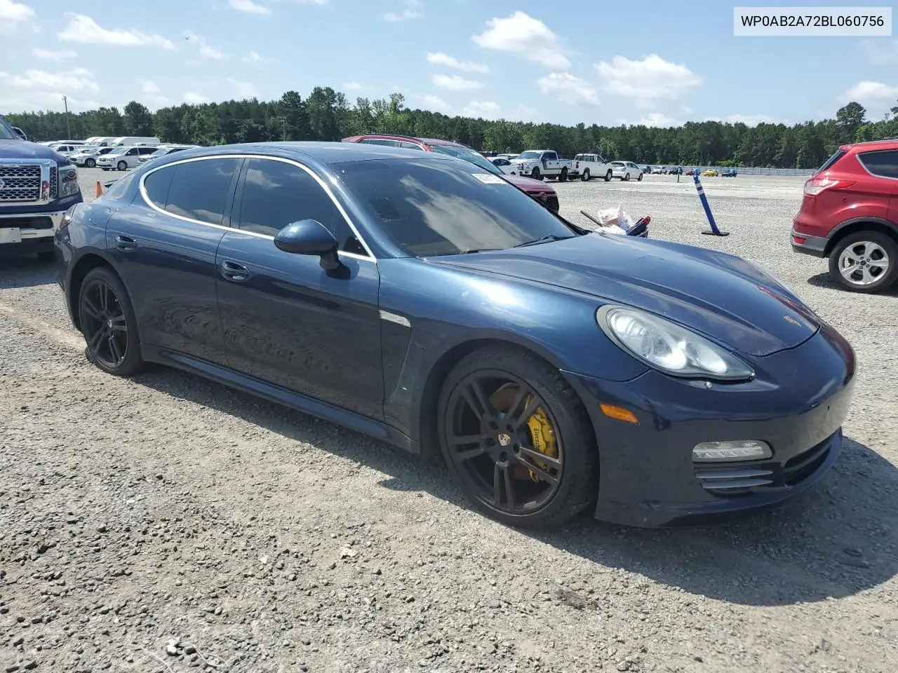 2011 Porsche Panamera S VIN: WP0AB2A72BL060756 Lot: 60761125