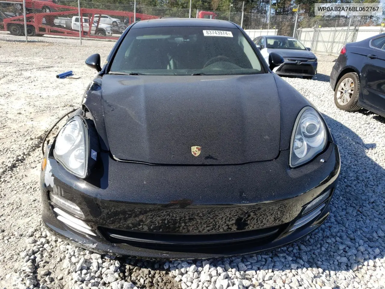 2011 Porsche Panamera S VIN: WP0AB2A76BL062767 Lot: 83743974