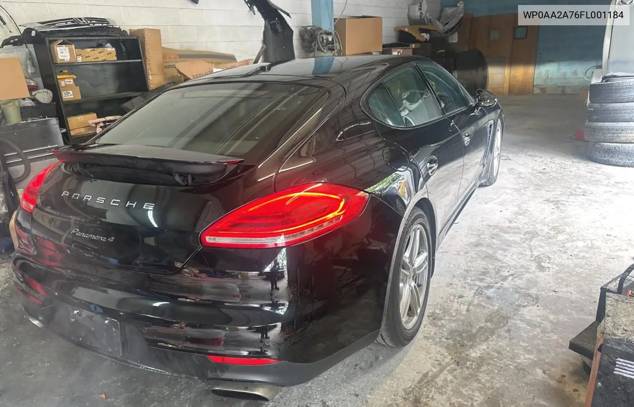 2015 Porsche Panamera 2 VIN: WP0AA2A76FL001184 Lot: 56736435