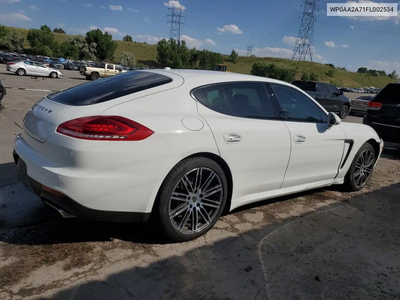 2015 Porsche Panamera 2 VIN: WP0AA2A71FL002534 Lot: 62089245
