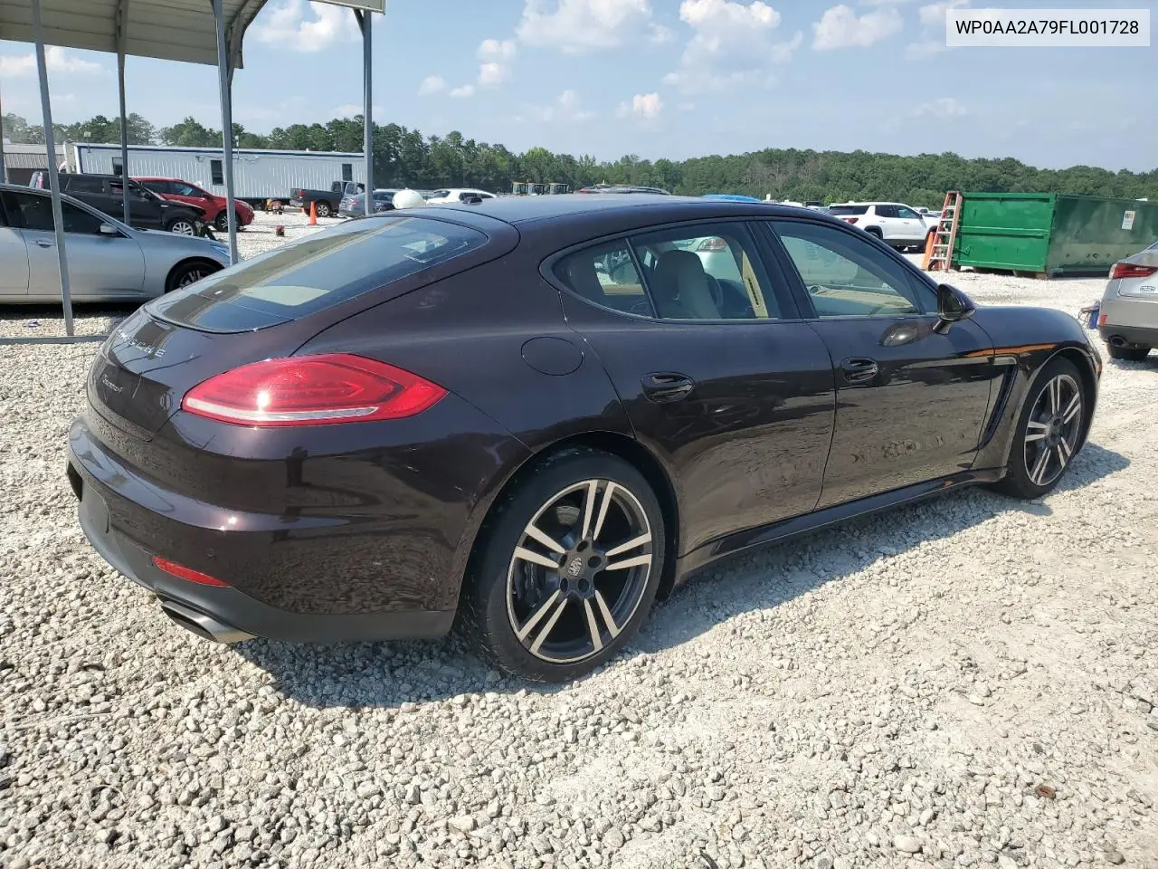 2015 Porsche Panamera 2 VIN: WP0AA2A79FL001728 Lot: 62380405