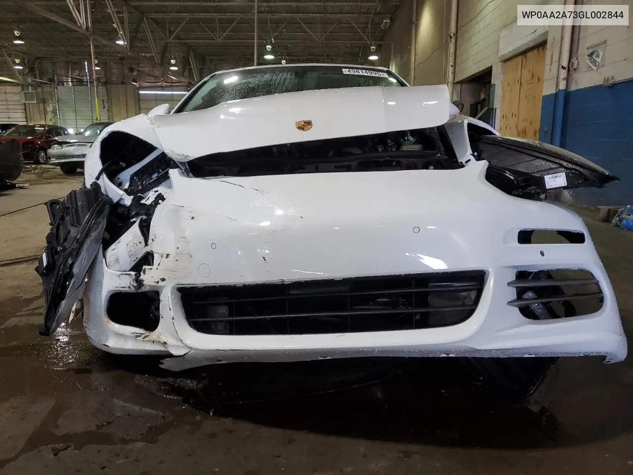 2016 Porsche Panamera 2 VIN: WP0AA2A73GL002844 Lot: 49814995