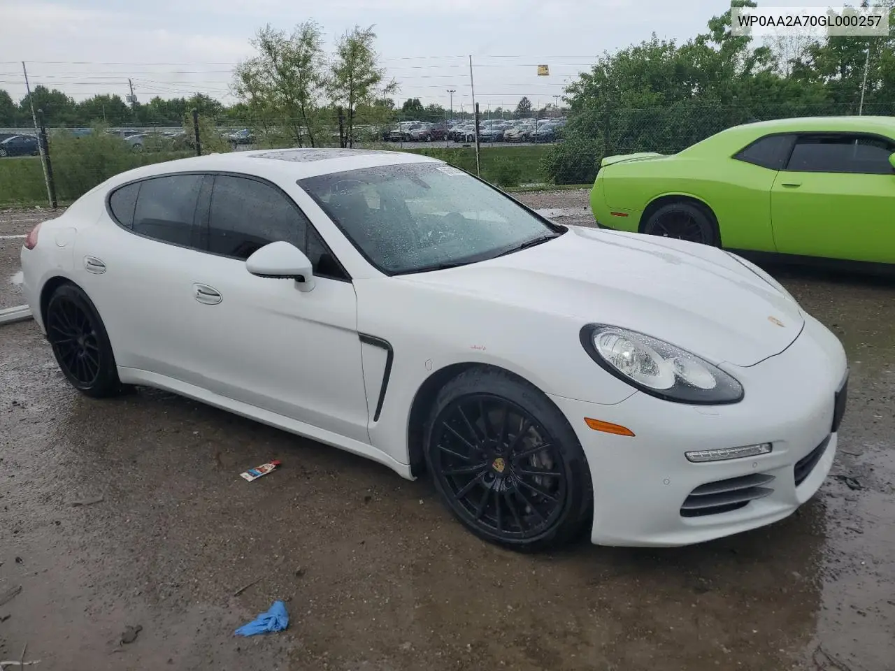 2016 Porsche Panamera 2 VIN: WP0AA2A70GL000257 Lot: 56519245