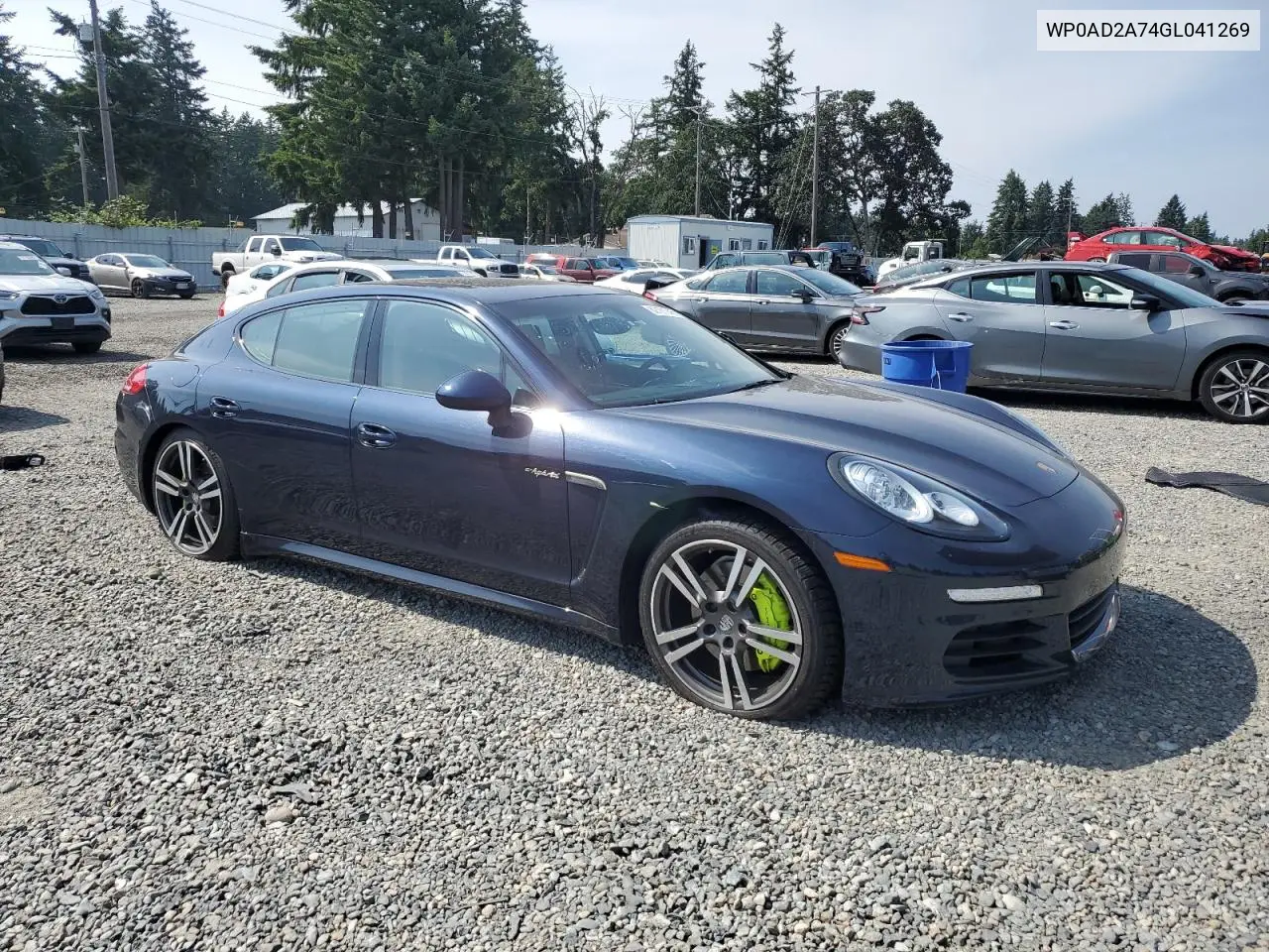 2016 Porsche Panamera Se Hybrid VIN: WP0AD2A74GL041269 Lot: 62181945