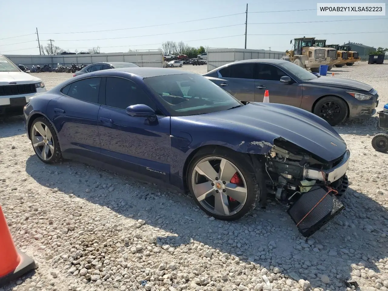 2020 Porsche Taycan 4S VIN: WP0AB2Y1XLSA52223 Lot: 51683985