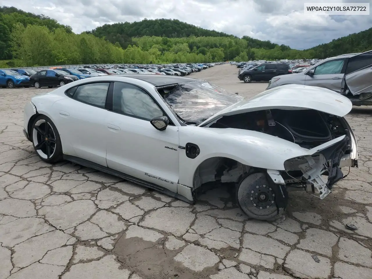 2020 Porsche Taycan Turbo VIN: WP0AC2Y10LSA72722 Lot: 56391895