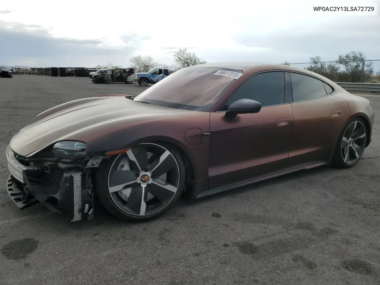 2020 Porsche Taycan Turbo VIN: WP0AC2Y13LSA72729 Lot: 59617315