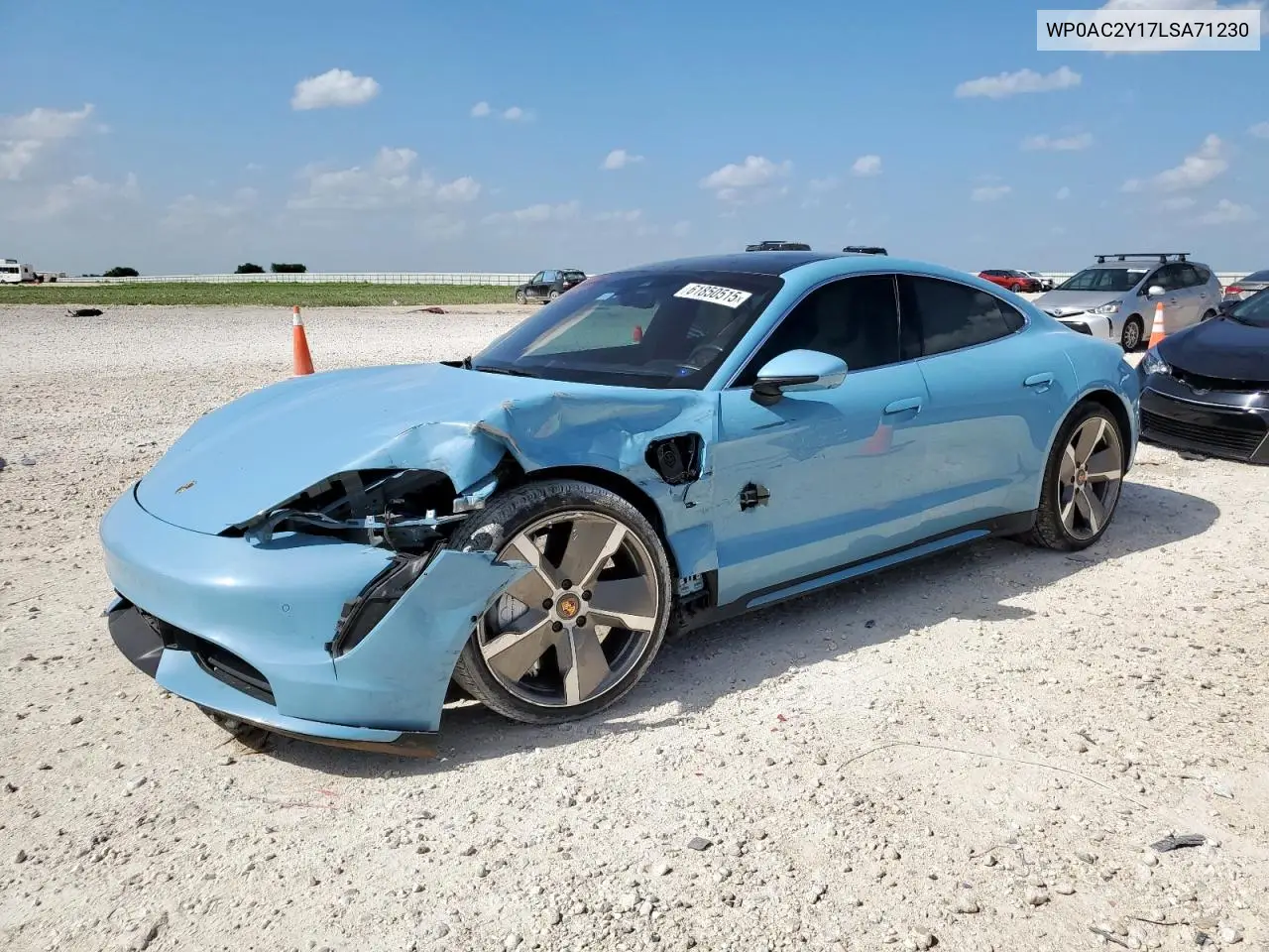 2020 Porsche Taycan Turbo VIN: WP0AC2Y17LSA71230 Lot: 61850515