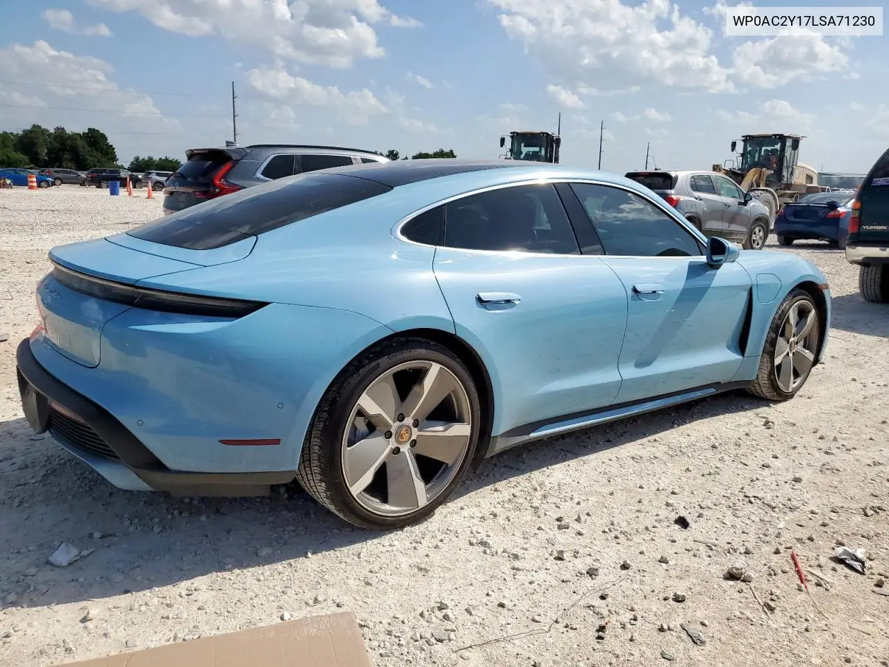 2020 Porsche Taycan Turbo VIN: WP0AC2Y17LSA71230 Lot: 61850515