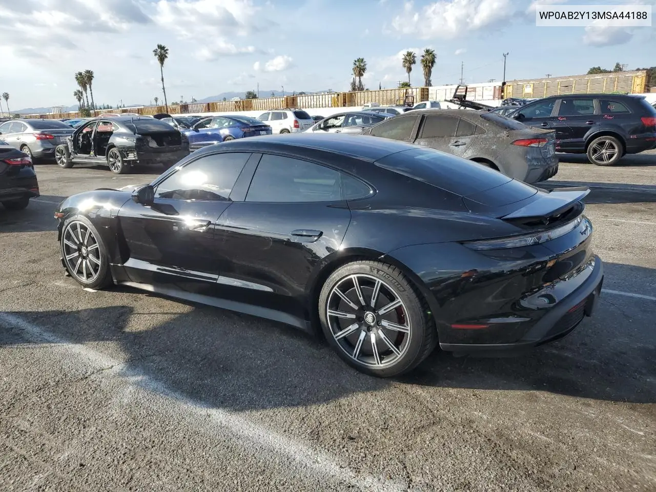 2021 Porsche Taycan 4S VIN: WP0AB2Y13MSA44188 Lot: 44994935