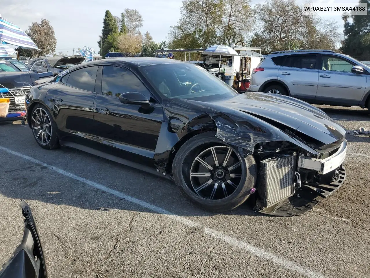 2021 Porsche Taycan 4S VIN: WP0AB2Y13MSA44188 Lot: 44994935
