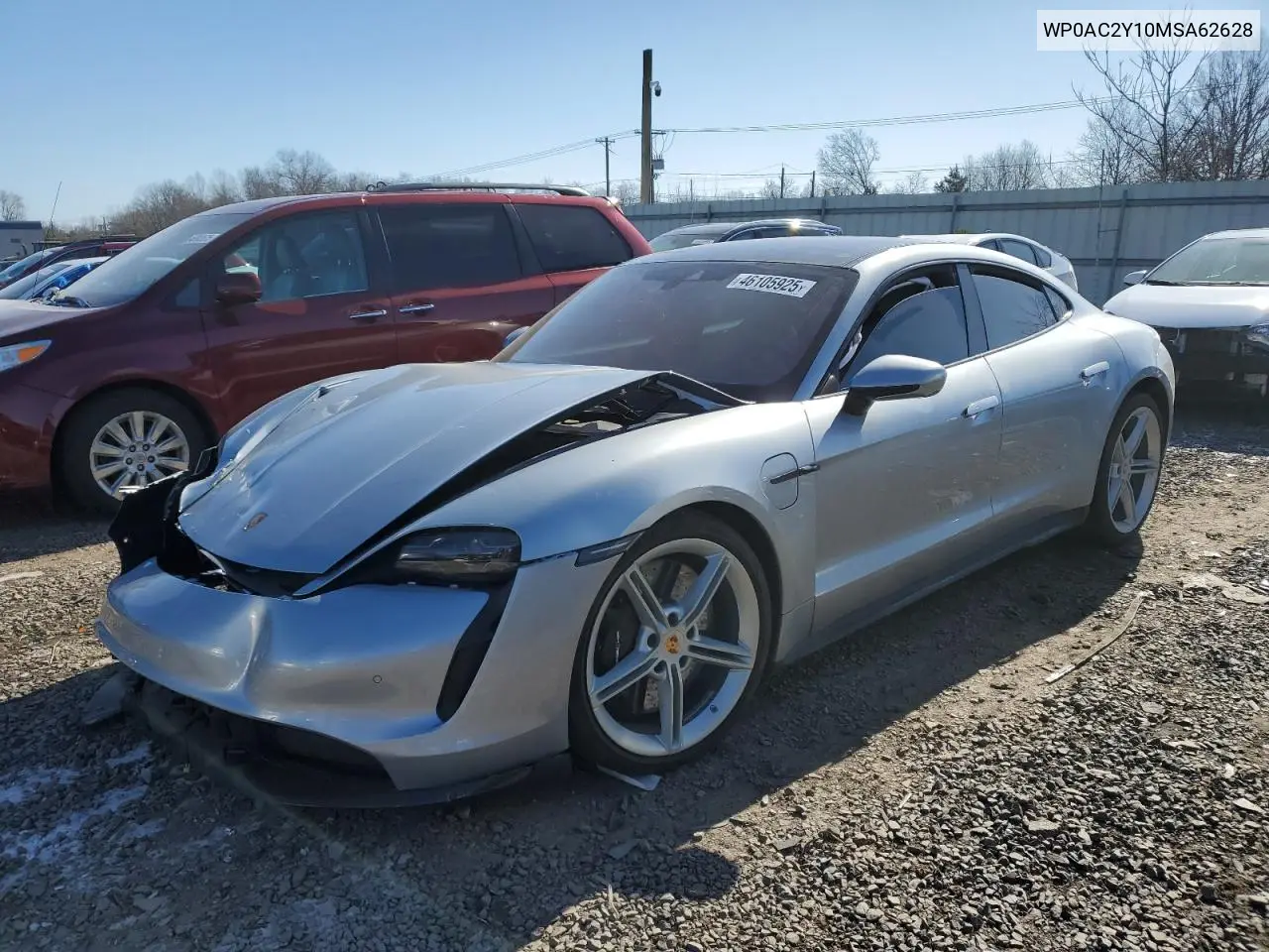 2021 Porsche Taycan Turbo VIN: WP0AC2Y10MSA62628 Lot: 46105925