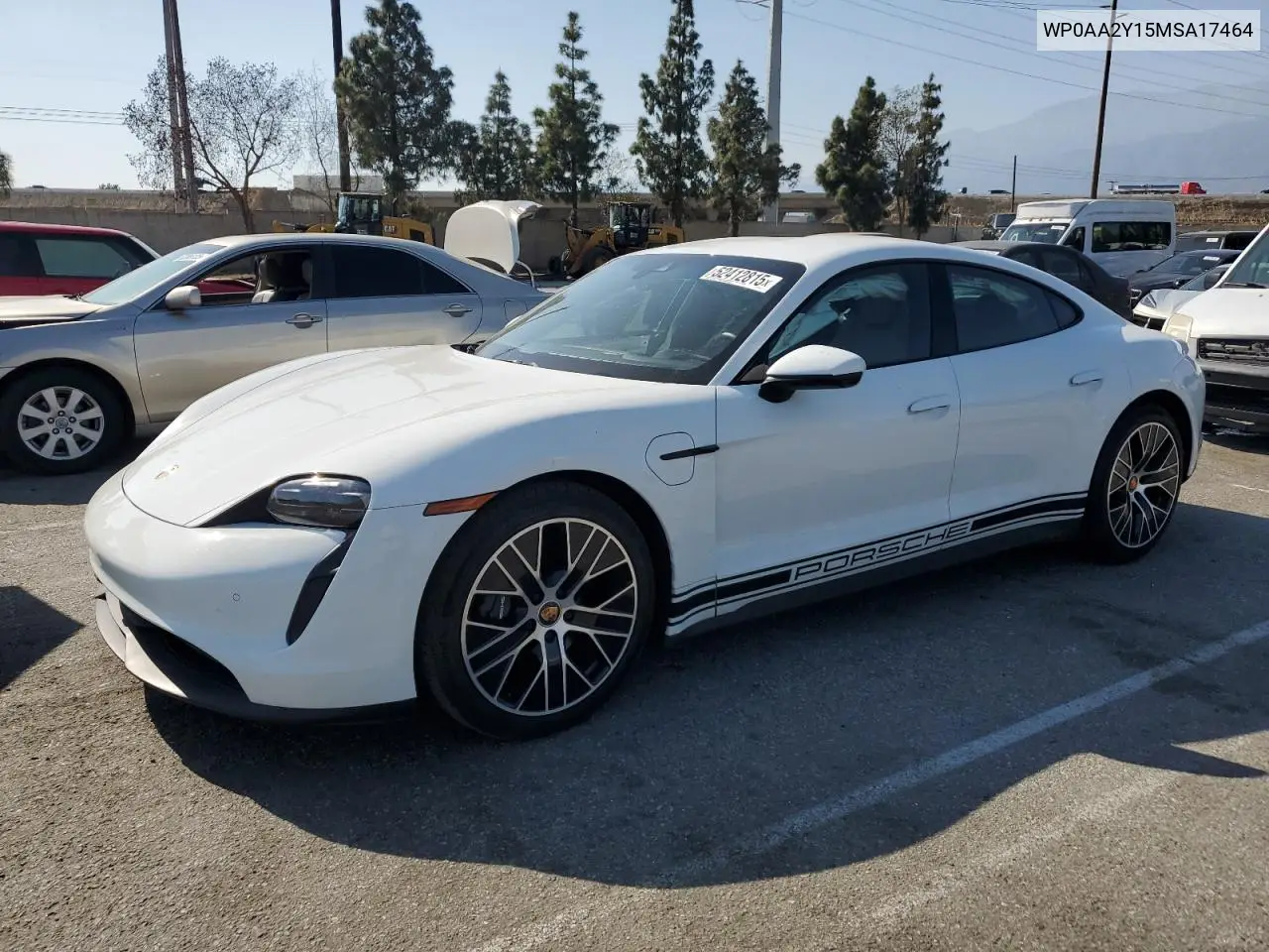 2021 Porsche Taycan VIN: WP0AA2Y15MSA17464 Lot: 52412815