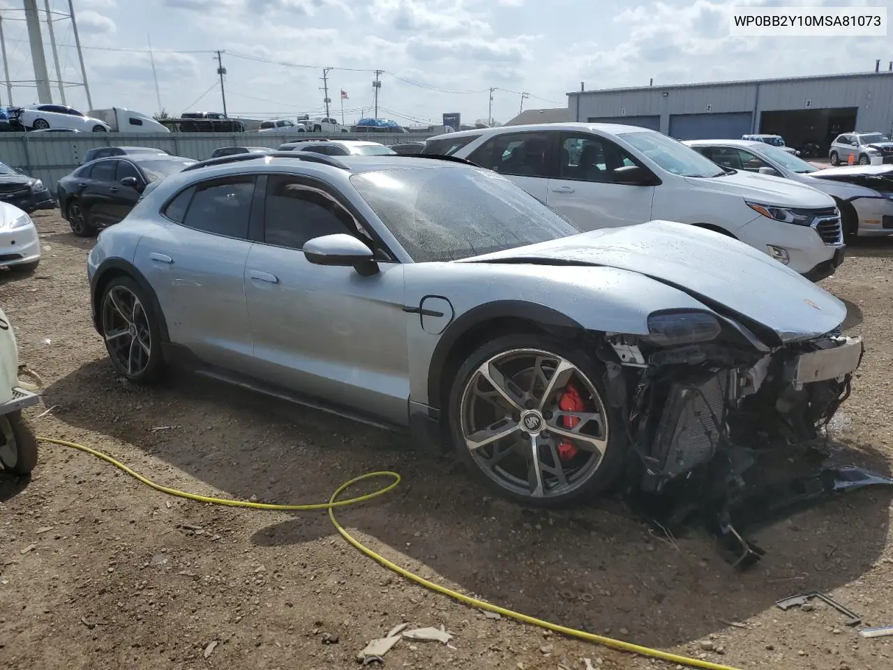2021 Porsche Taycan Cross Turismo 4S VIN: WP0BB2Y10MSA81073 Lot: 54595465