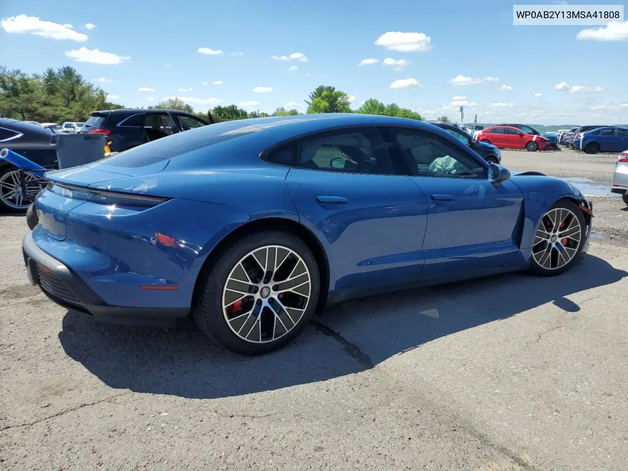 2021 Porsche Taycan 4S VIN: WP0AB2Y13MSA41808 Lot: 55977135