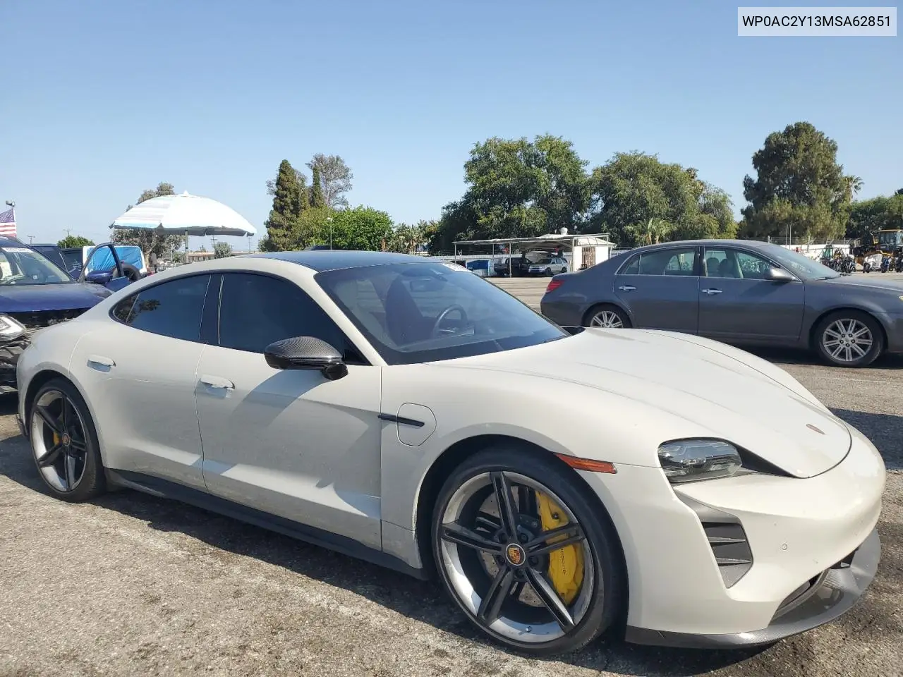 2021 Porsche Taycan Turbo VIN: WP0AC2Y13MSA62851 Lot: 61990885