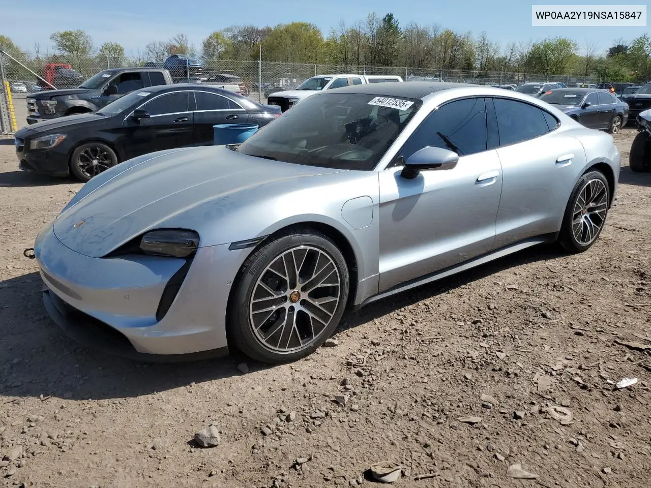 2022 Porsche Taycan VIN: WP0AA2Y19NSA15847 Lot: 54012535