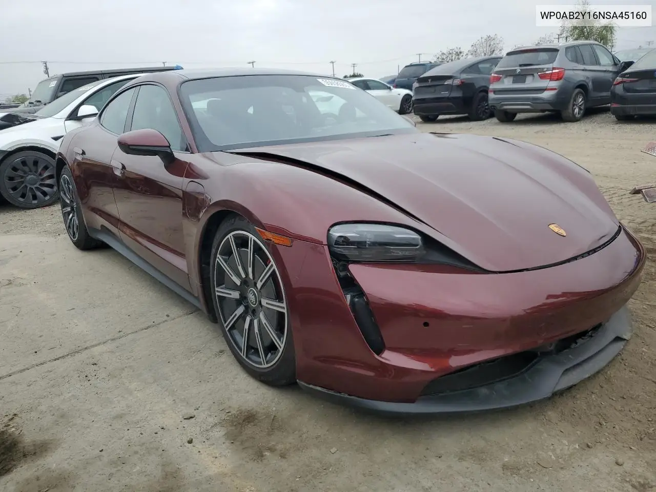 2022 Porsche Taycan 4S VIN: WP0AB2Y16NSA45160 Lot: 55658565