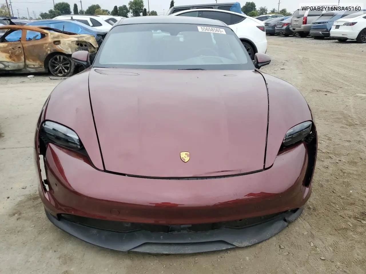 2022 Porsche Taycan 4S VIN: WP0AB2Y16NSA45160 Lot: 55658565
