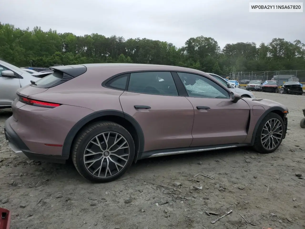 2022 Porsche Taycan Cross Turismo 4 VIN: WP0BA2Y11NSA67820 Lot: 58346275
