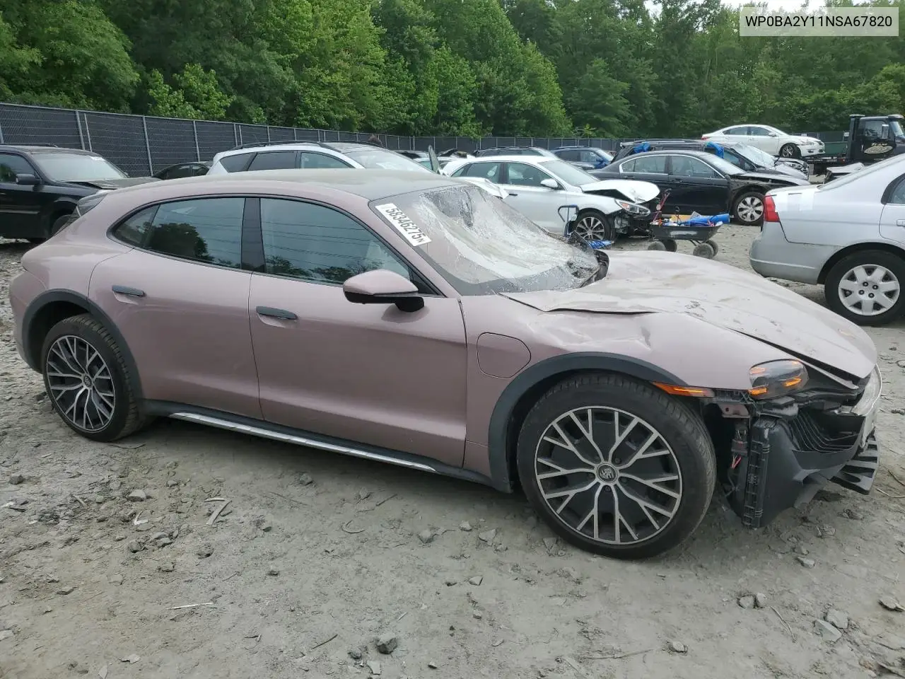 2022 Porsche Taycan Cross Turismo 4 VIN: WP0BA2Y11NSA67820 Lot: 58346275