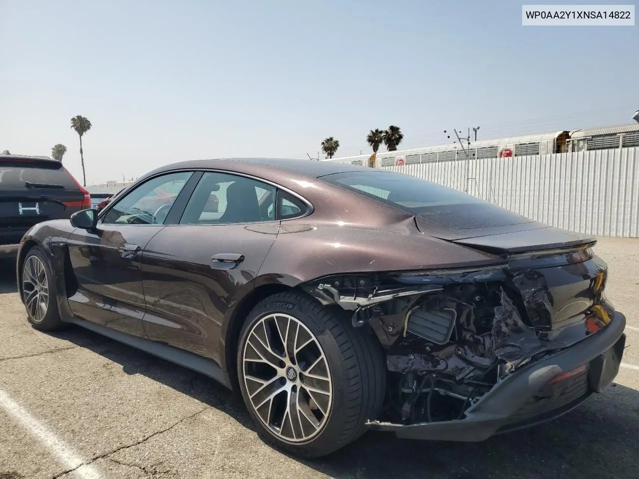 2022 Porsche Taycan VIN: WP0AA2Y1XNSA14822 Lot: 59403955