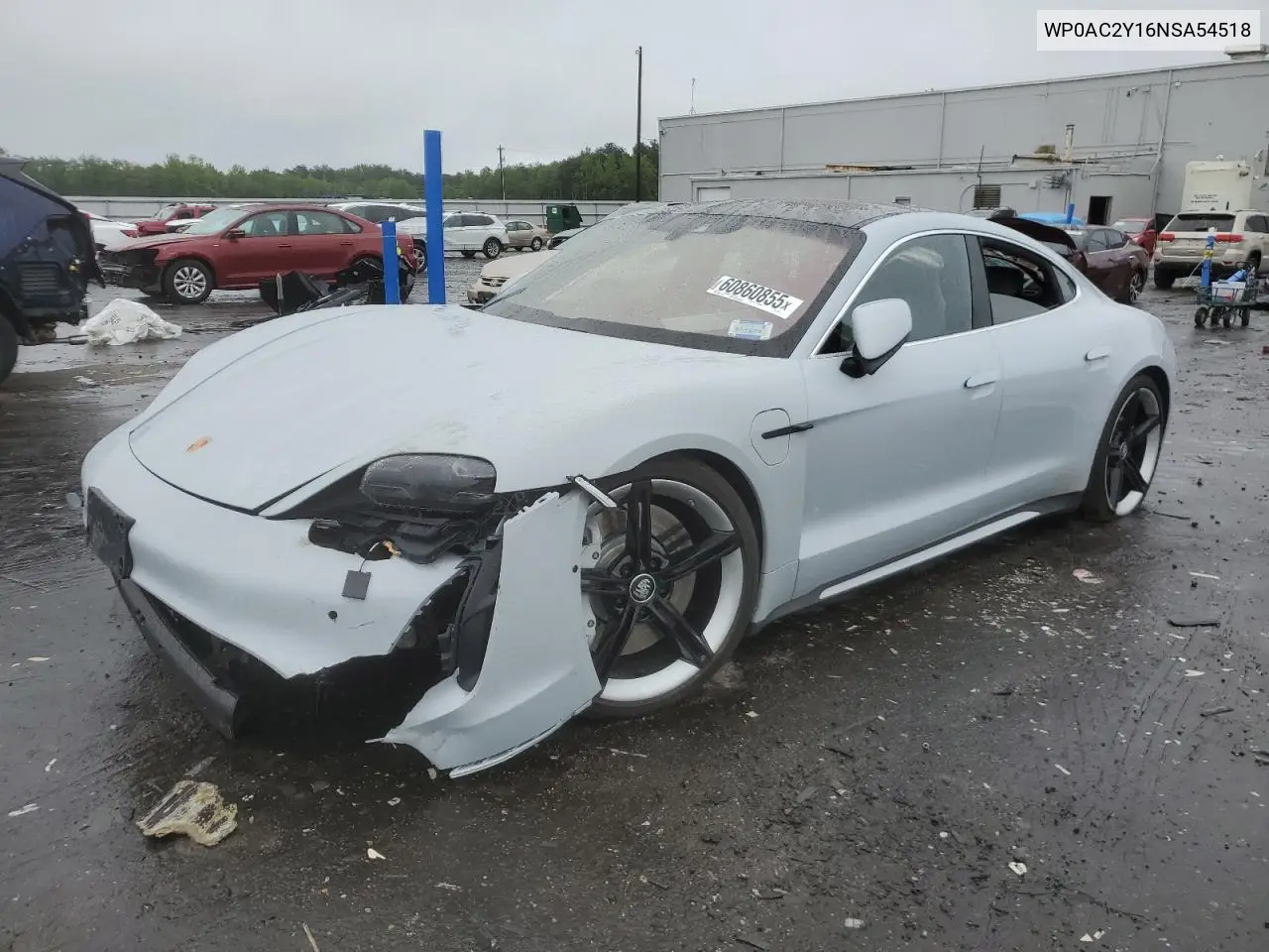 2022 Porsche Taycan Turbo VIN: WP0AC2Y16NSA54518 Lot: 60860855