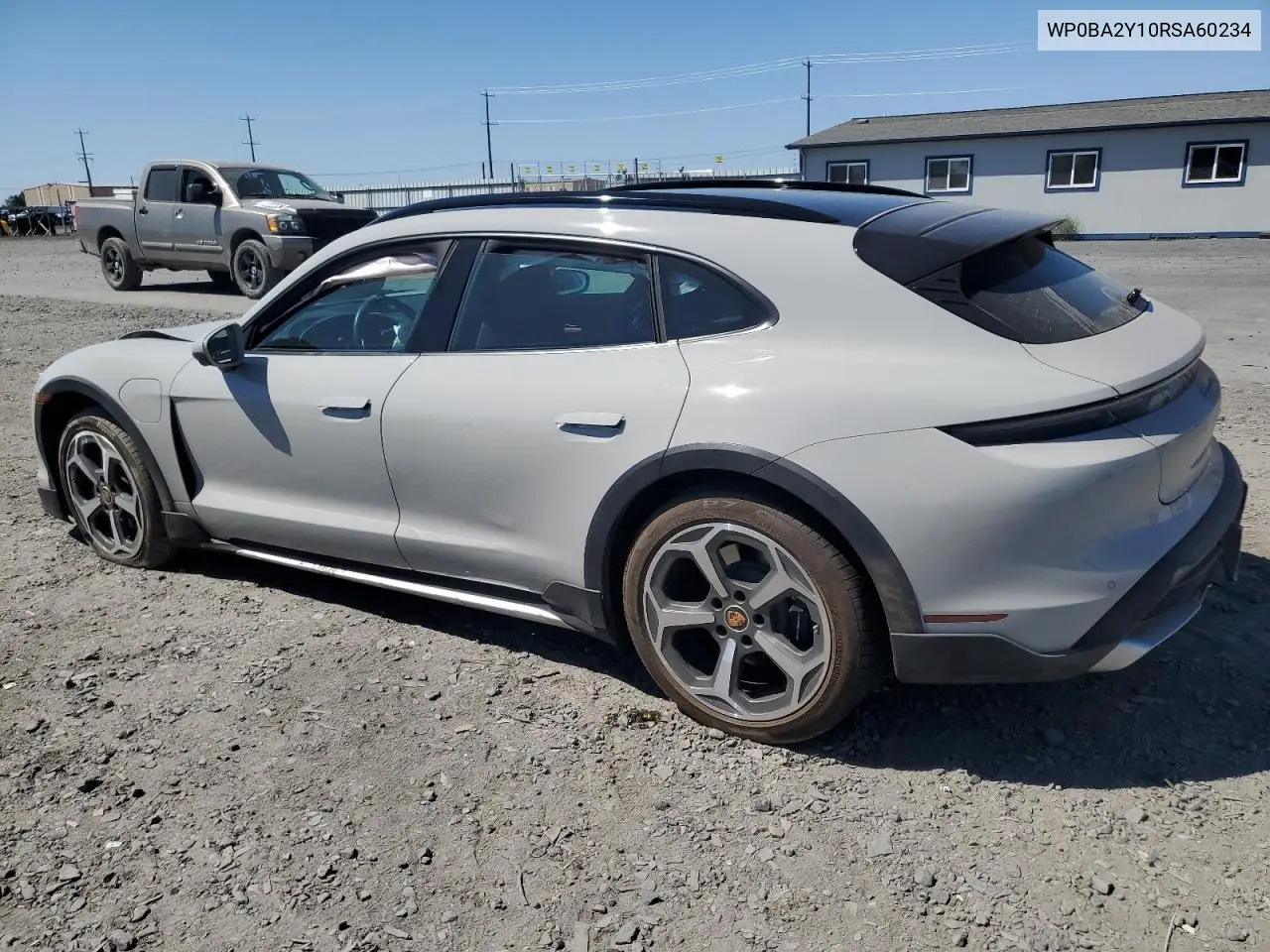 2024 Porsche Taycan Cross Turismo 4 VIN: WP0BA2Y10RSA60234 Lot: 60301435