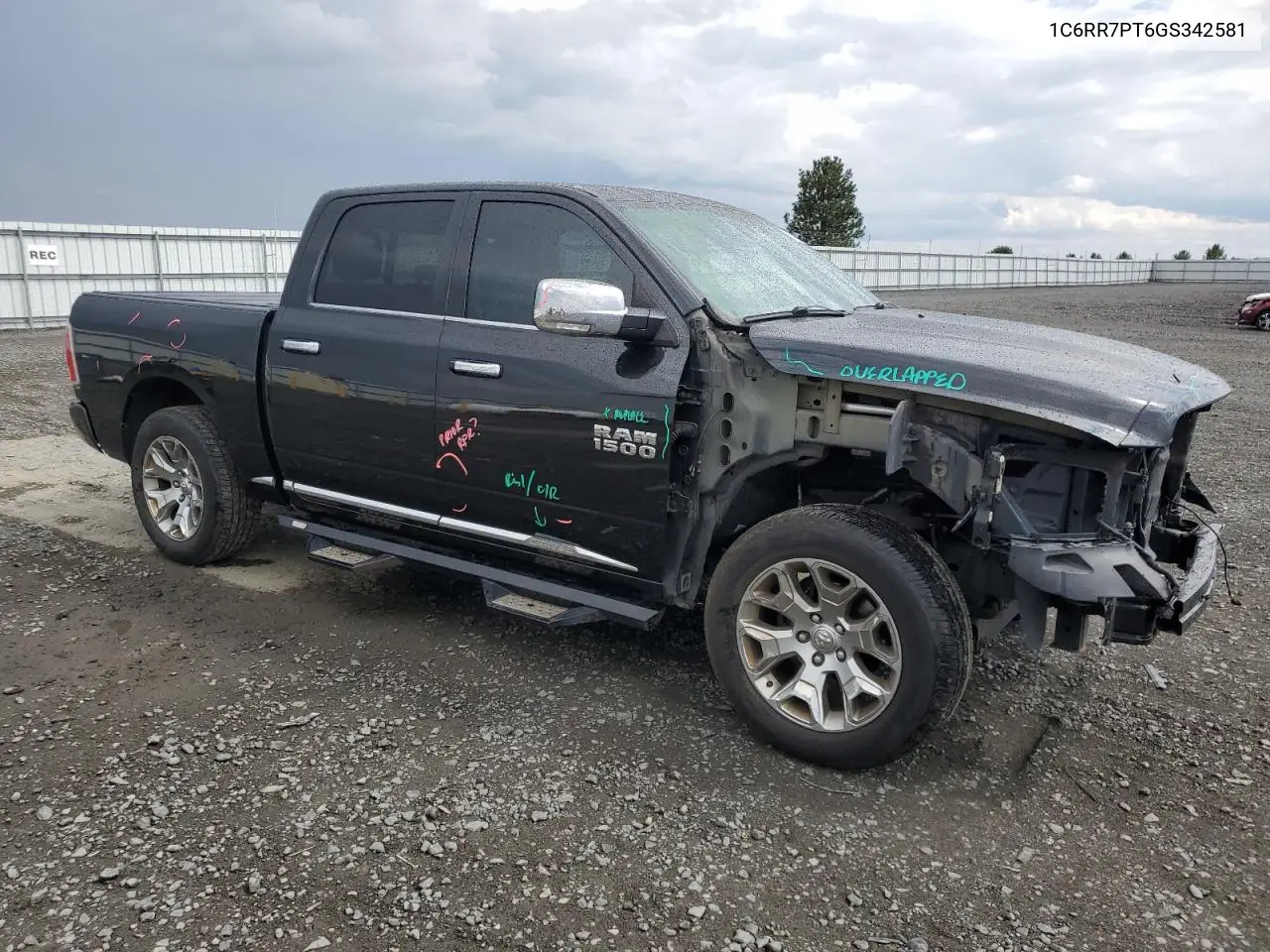 2016 Ram 1500 Longhorn VIN: 1C6RR7PT6GS342581 Lot: 65926005