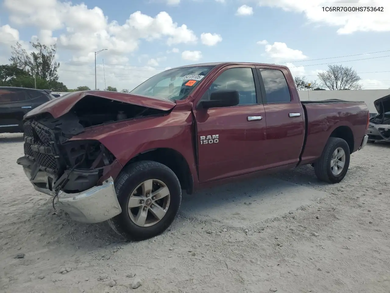 2017 Ram 1500 Slt VIN: 1C6RR7GG0HS753642 Lot: 54109105