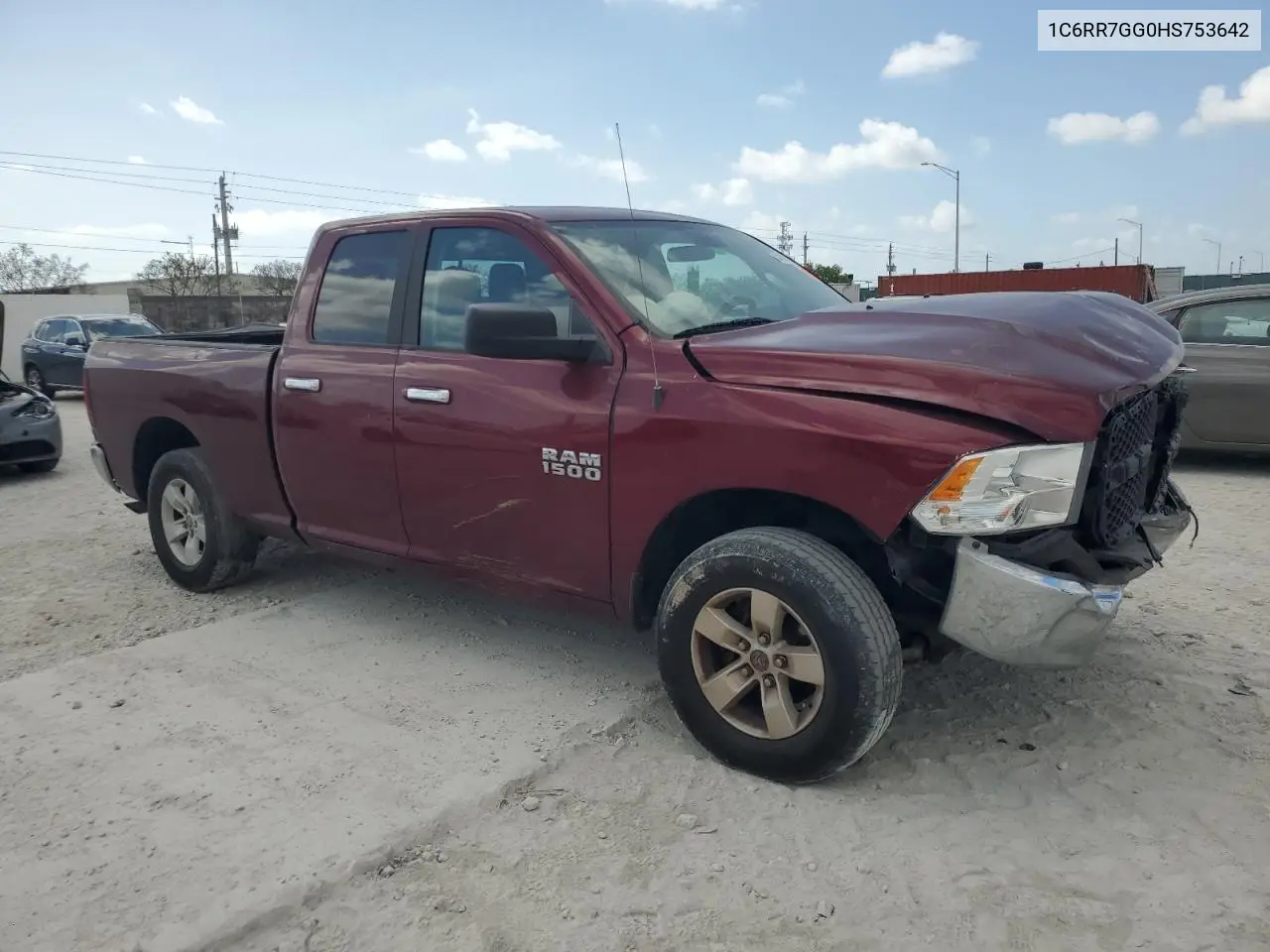 2017 Ram 1500 Slt VIN: 1C6RR7GG0HS753642 Lot: 54109105