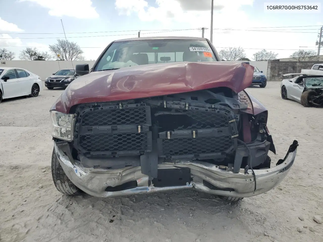 2017 Ram 1500 Slt VIN: 1C6RR7GG0HS753642 Lot: 54109105