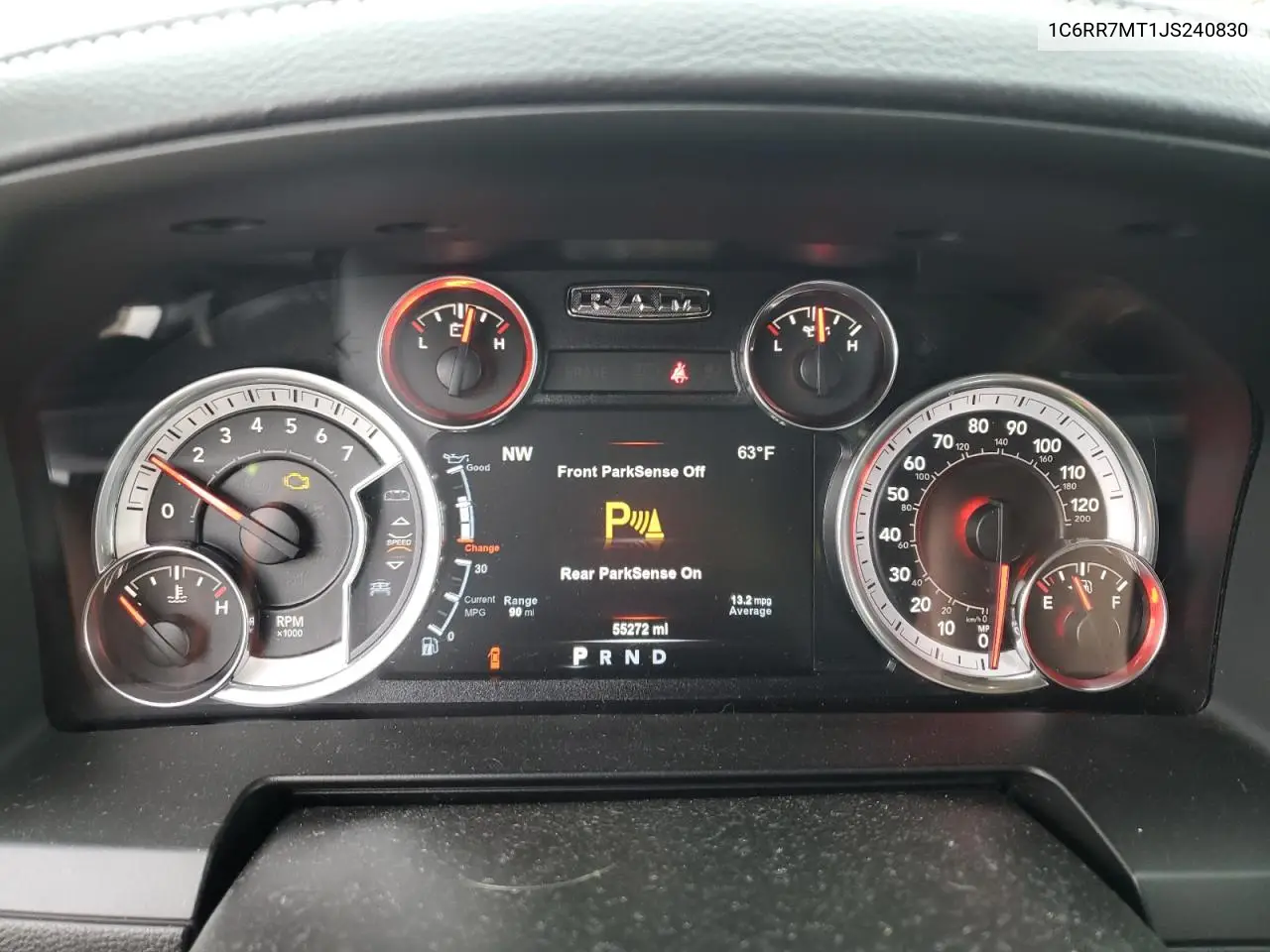 2018 Ram 1500 Sport VIN: 1C6RR7MT1JS240830 Lot: 55592845