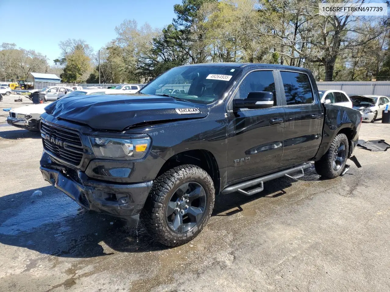 2019 Ram 1500 Big Horn/Lone Star VIN: 1C6SRFFT8KN697739 Lot: 50511585