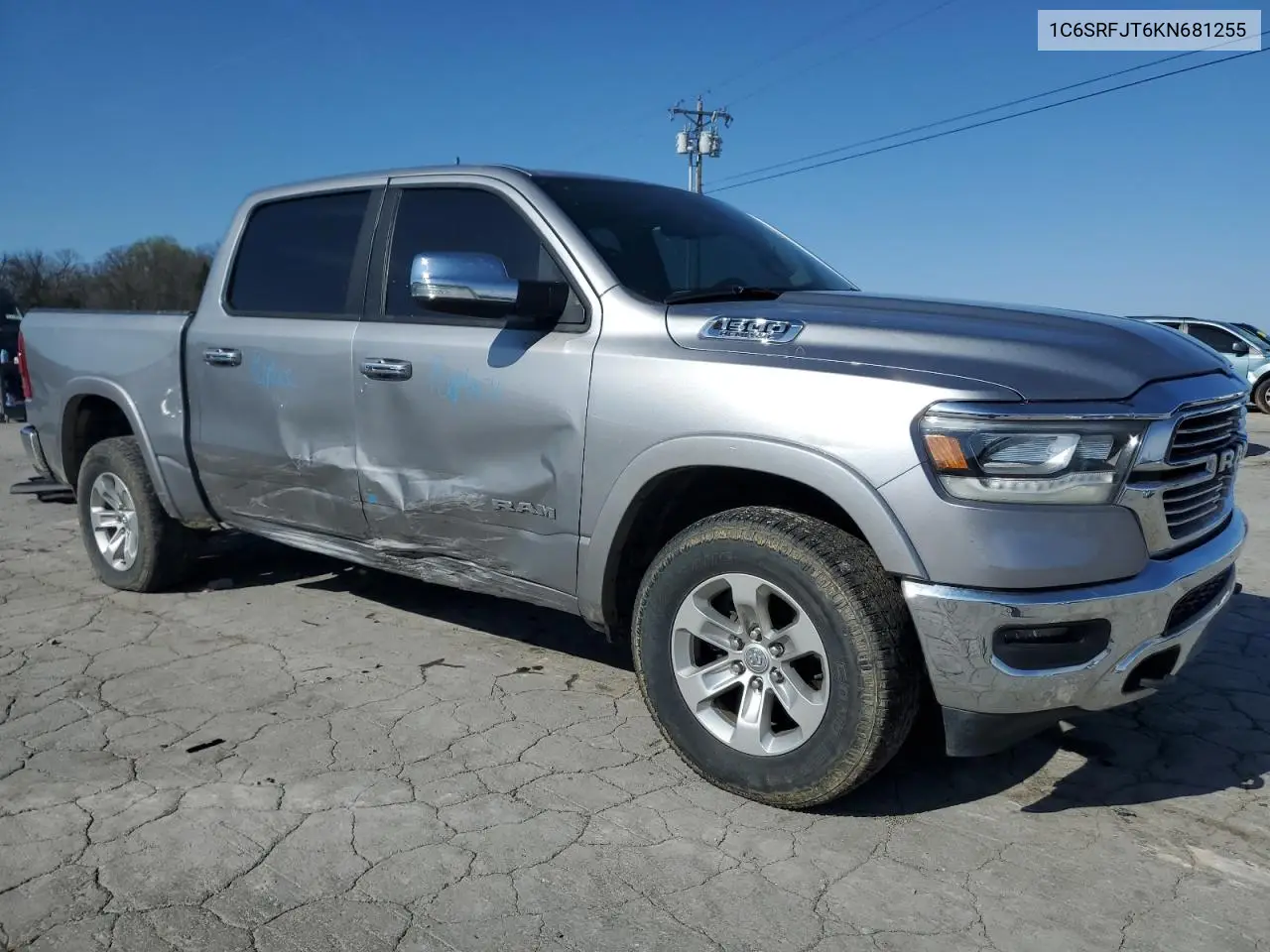 2019 Ram 1500 Laramie VIN: 1C6SRFJT6KN681255 Lot: 50962455